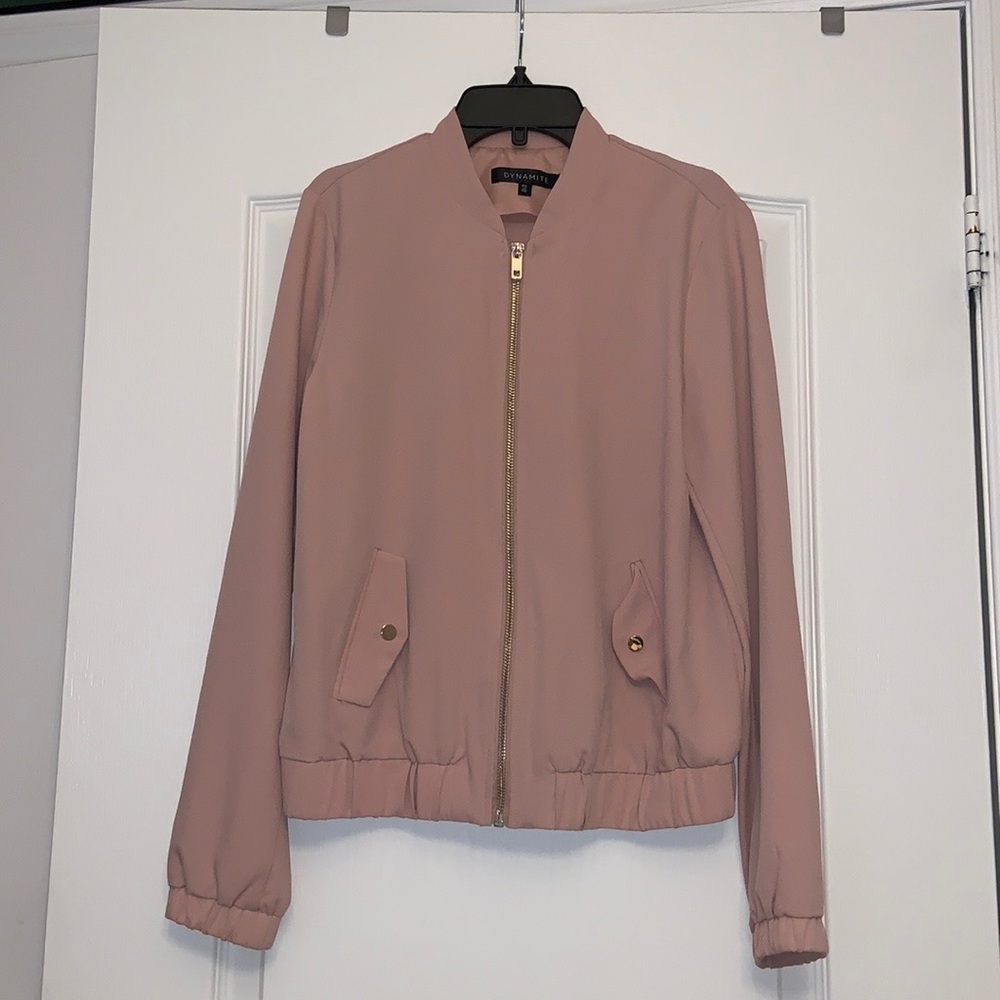 Dynamite Dusty Rose Bomber Jacket